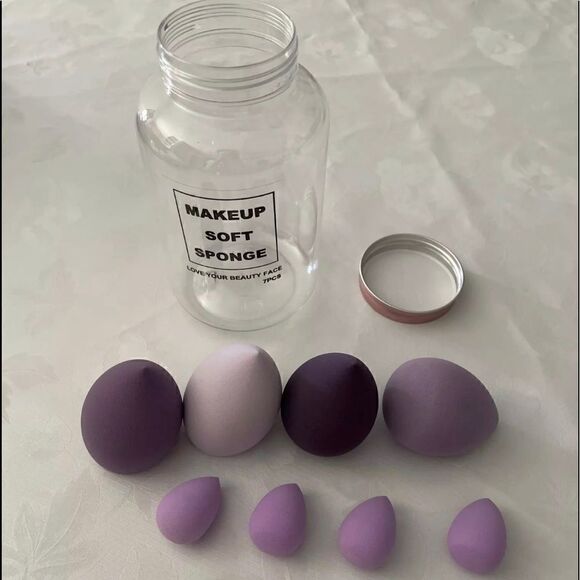 💕Brand Purple New 7 Pieces Professional Beauty Blender Sponge - Picture 2 of 12